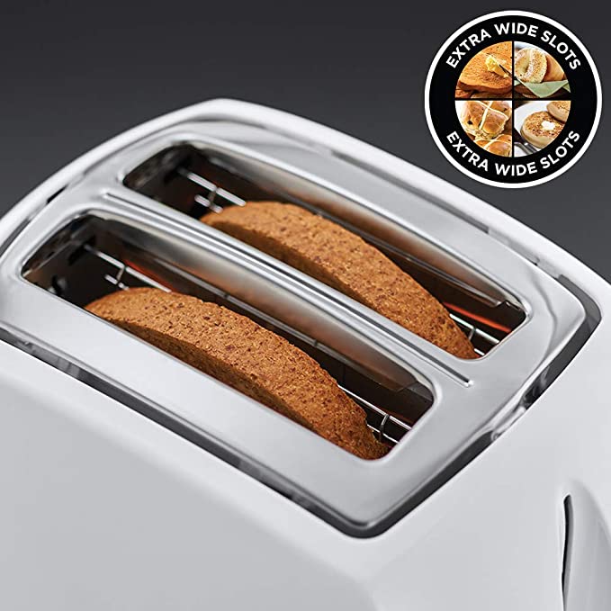 Russell Hobbs 21640 Textures 2-Slice Toaster, White [Energy Class A]