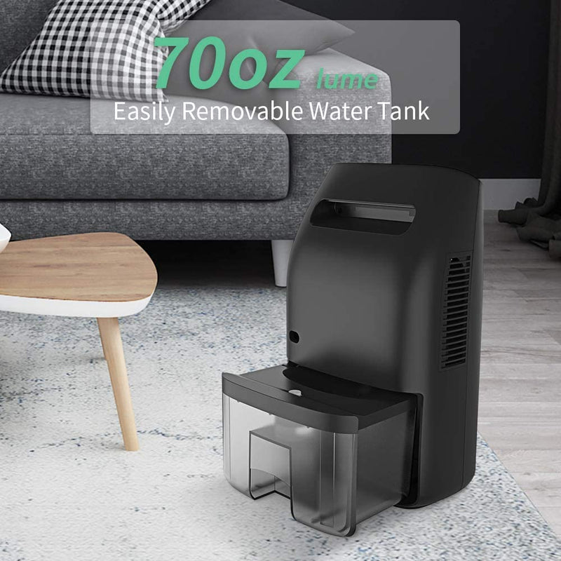 Afloia Portable Electric Dehumidifier for Home 2000ML,25㎡ Space,Quiet Auto-Off for Bathroom,Kitchen,Bedroom,Basement,Bedroom,Closet