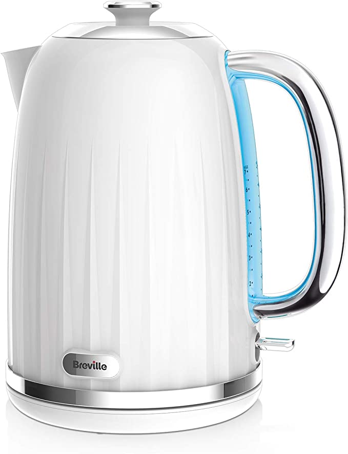 Breville Impressions Electric Kettle, 1.7 Litre, 3 KW Fast Boil, White [VKJ738 ]