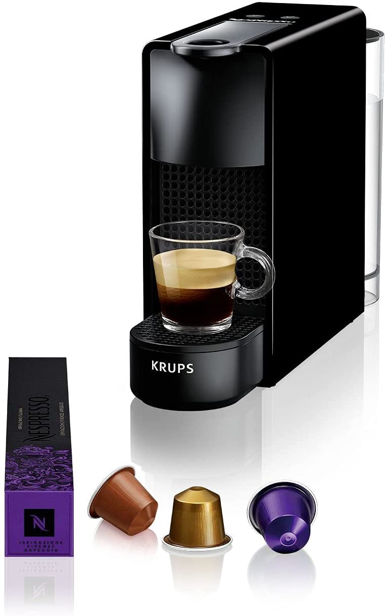 Nespresso Essenza XN110840 Mini Coffee Machine by Krups, Piano Black [Energy Class A]