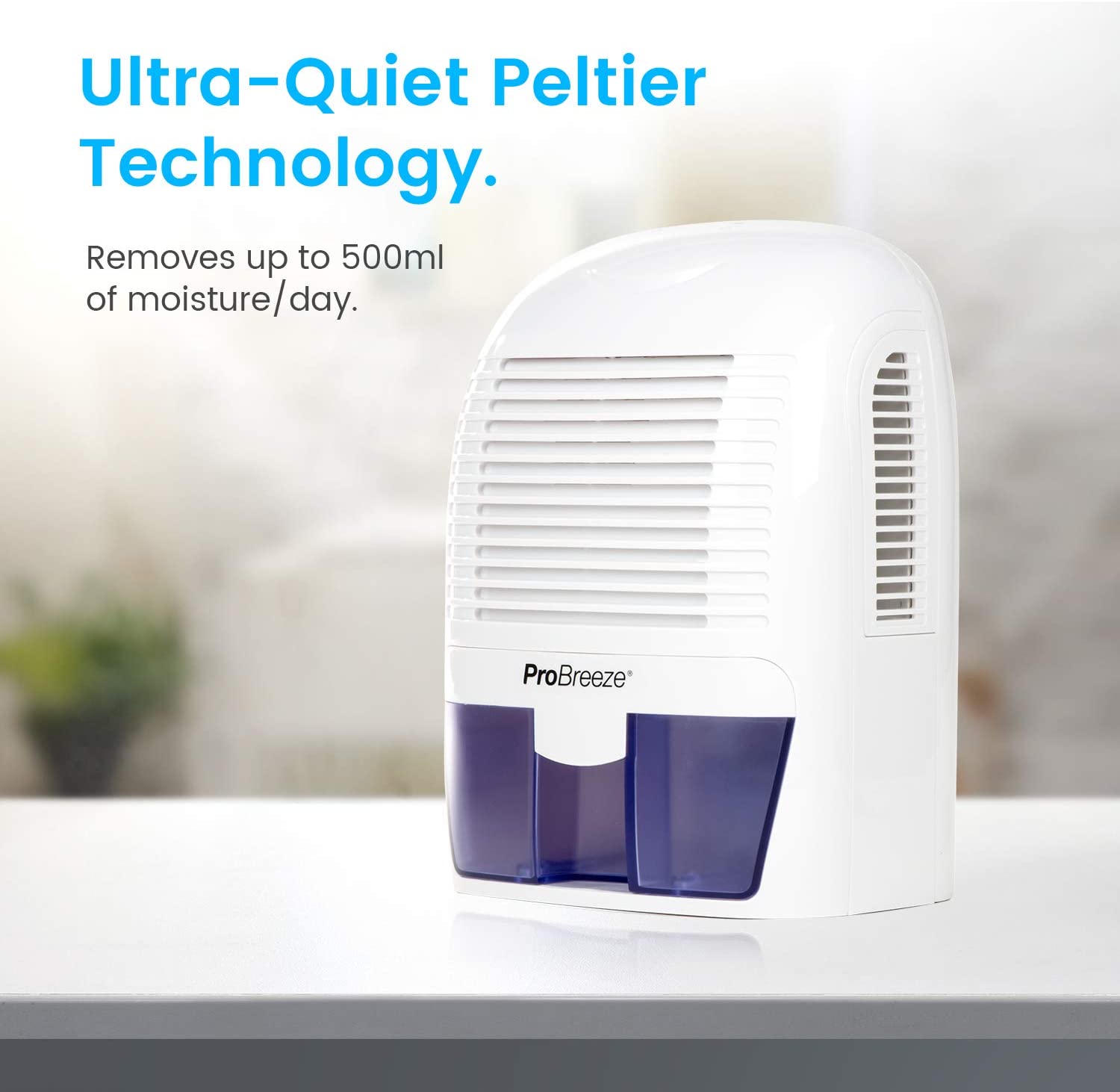 Pro Breeze 1500ml Dehumidifier for Damp, Mould, Moisture in Home