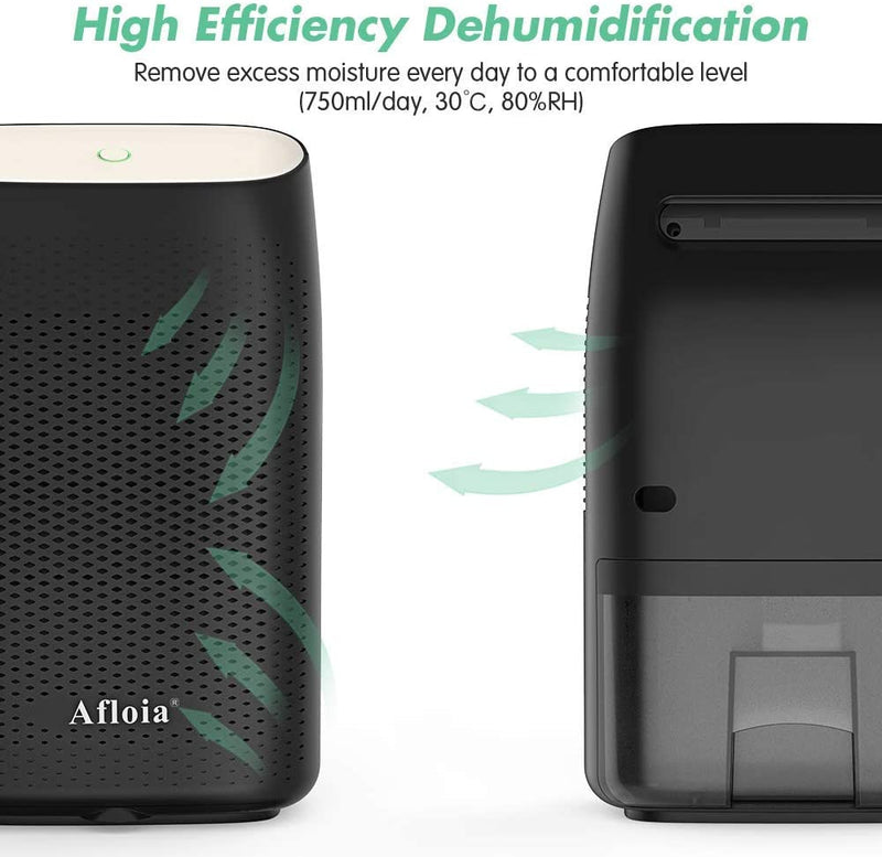 Afloia Portable Electric Dehumidifier for Home 2000ML,25㎡ Space,Quiet Auto-Off for Bathroom,Kitchen,Bedroom,Basement,Bedroom,Closet