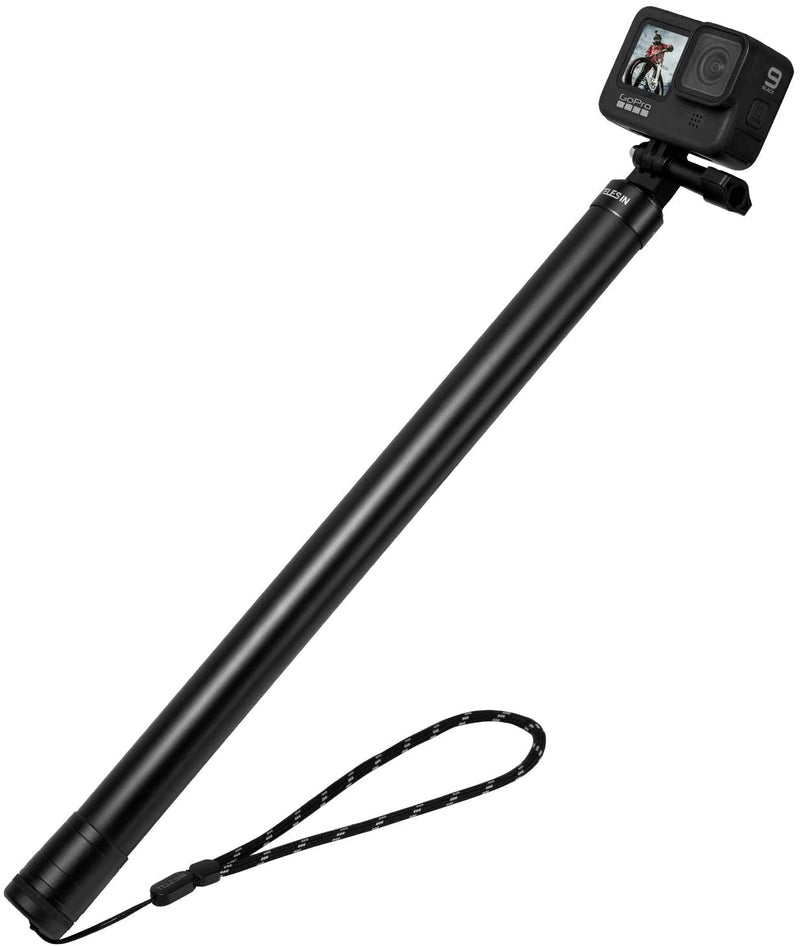 TELESIN 118"/3 Meters Ultra Long Selfie Stick for GoPro Max Hero 10 9 8 7, Insta 360 One R One X, DJI Osmo Action, Extendable Carbon Fiber Monopod