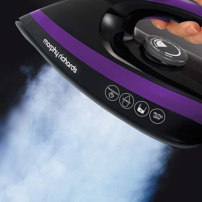 Morphy Richards 332100 Steam Generator Iron Easy Clean, De-Scale, Ceramic Soleplate, Lilac