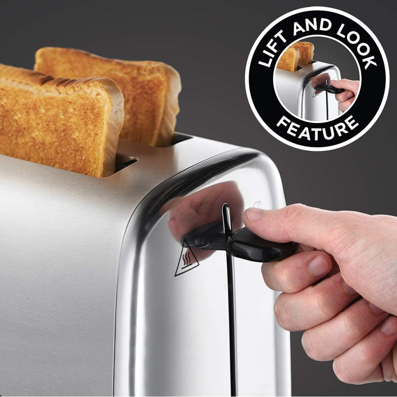 Russell Hobbs 24080 Adventure Two Slice Toaster, Stainless Steel, 2 Slice, Brushed and Polished