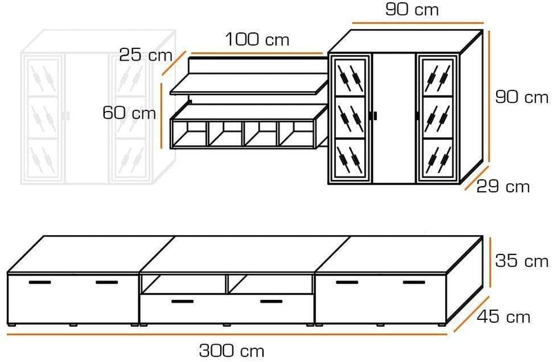 Quadro Gloss Entertainment Unit