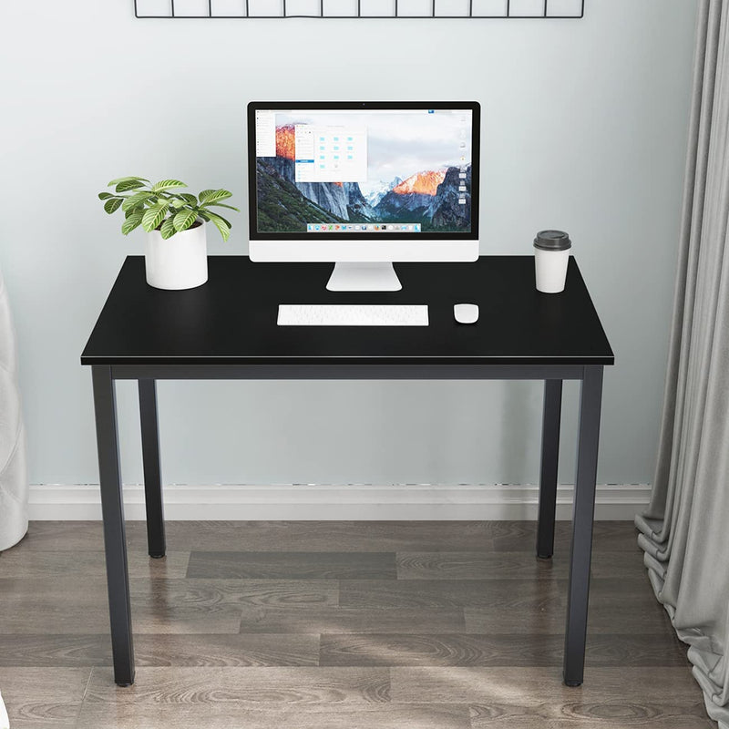 sogesfurniture Computer Desk Office Workstation Desk Study Writing Desk PC Laptop Table Simple Table for Home Office, 100x60x73cm BHEU-LD-AC100BW