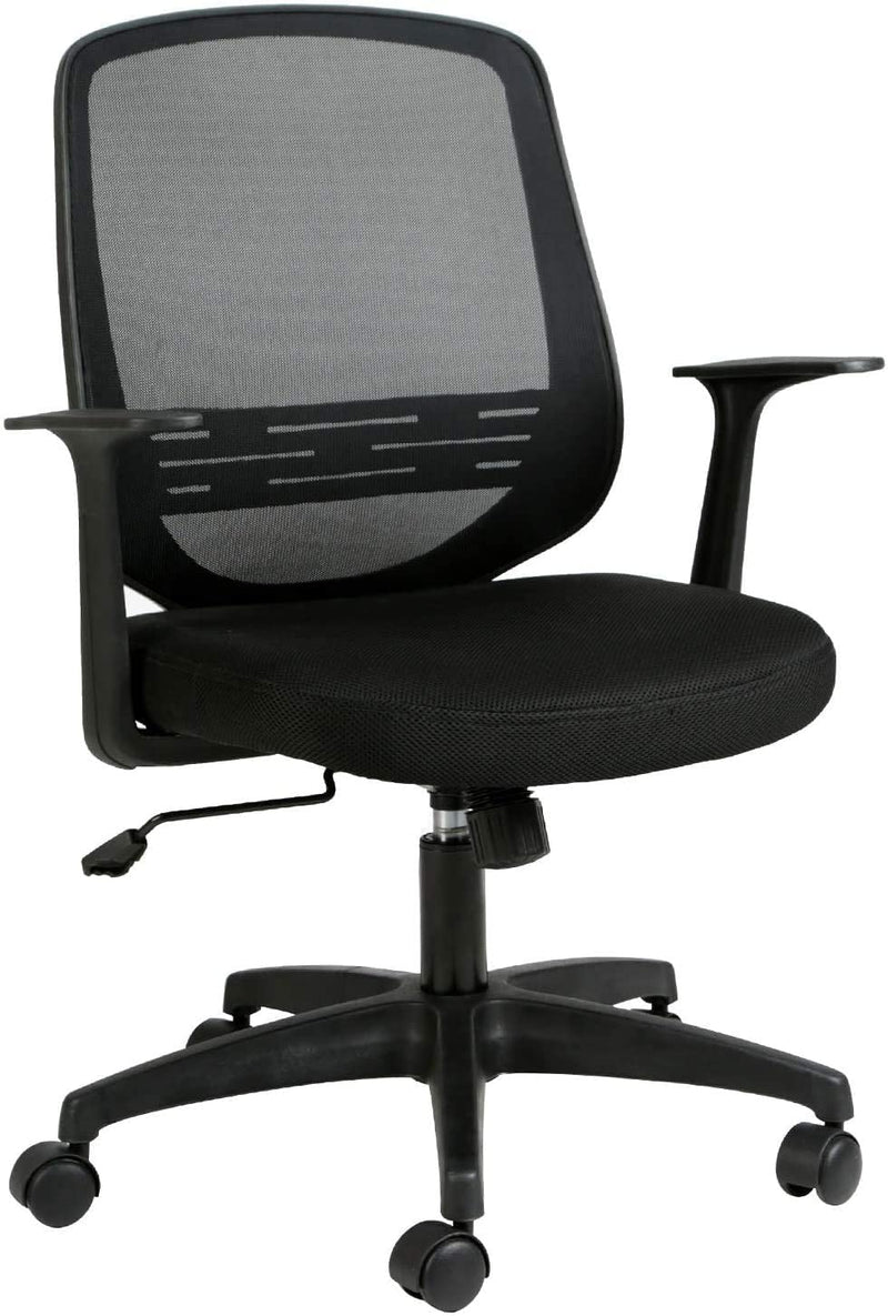 Hbada Office Chair Ergonomic Desk Chair with Breathable Mesh Back, Armrest and Adjustable Lumbar Support, Height Adjustable Computer Chair, Black