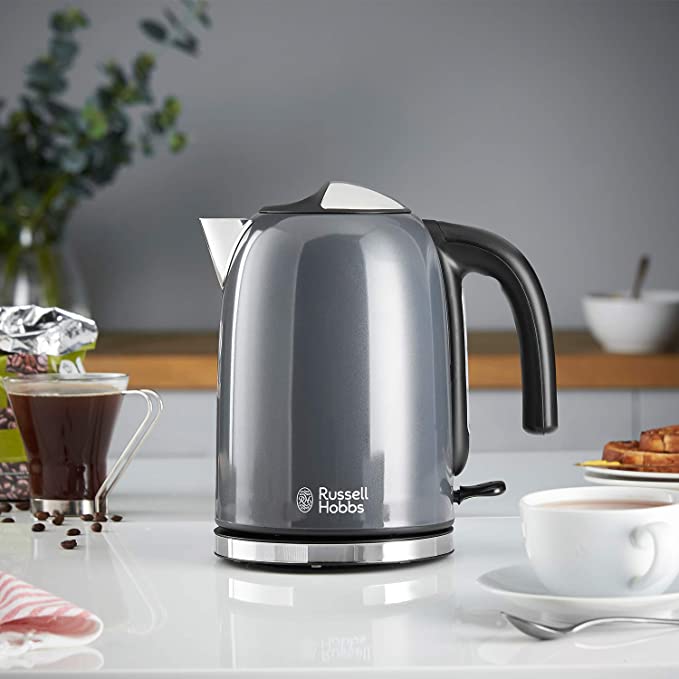 Russell Hobbs 20414 Stainless Steel Electric Kettle, 1.7 Litre, Grey