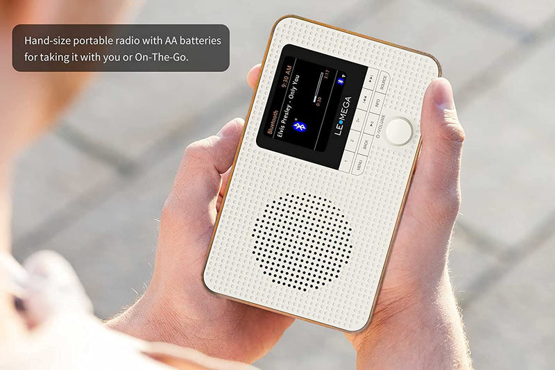 LEMEGA IR1 Portable Internet Radio WIFI, DAB/DAB+/FM Digital Radio, Bluetooth, Dual Alarms Clock, Sleep Snooze Timer, 60 Presets, Headphone-Output