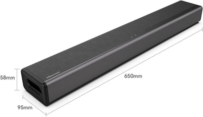 Hisense HS214 Soundbar All-in-one, Wireless Bluetooth, Powerful Bass Built-in, Compact Design, AUX, HDMI, USB, TV, PC Speaker