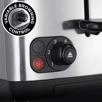 Russell Hobbs 24080 Adventure Two Slice Toaster, Stainless Steel, 2 Slice, Brushed and Polished