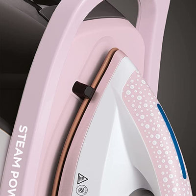 Russell Hobbs 26191 Steam Generator Iron with Pearl Infused Soleplate, Fast Heat-Up and 120 Gram Continuous Steam, 1.3 Litres, 2600 Watt, Pink