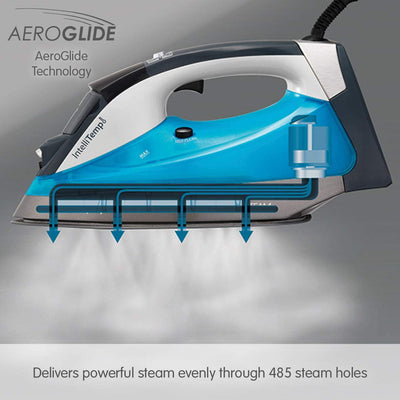 Morphy Richards 305003 Steam Iron with Intellitemp No Burns Guaranteed, 2400 W, 350 milliliters, Blue