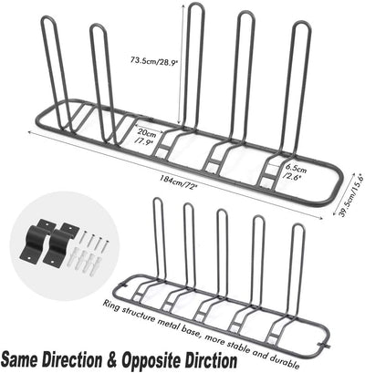 Sunix Bike Parking Stand, Bike Rack Bicycle Floor Parking Stand for 5 Bikes, Adjustable Dual Purposes Bike Storage Holder