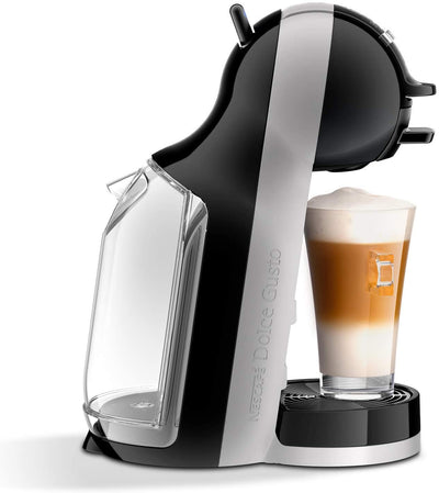 De'Longhi Nescafé Dolce Gusto Mini Me, Single Serve Capsule Coffee Machine Starter Kit, Including 6 boxes of Coffee Pods, EDG155.BG, Black & Grey