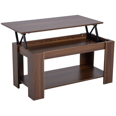 Modern Lift Up Top Coffee Table, 100W X 50D 50/63Hcm Cm - Natural Wood Grain Colour