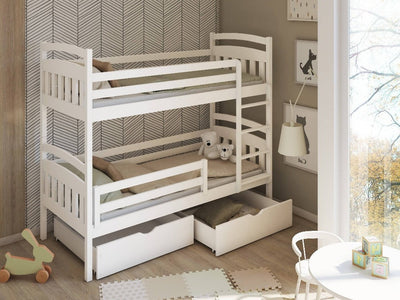 Wooden Bunk Bed Gabi with Storage