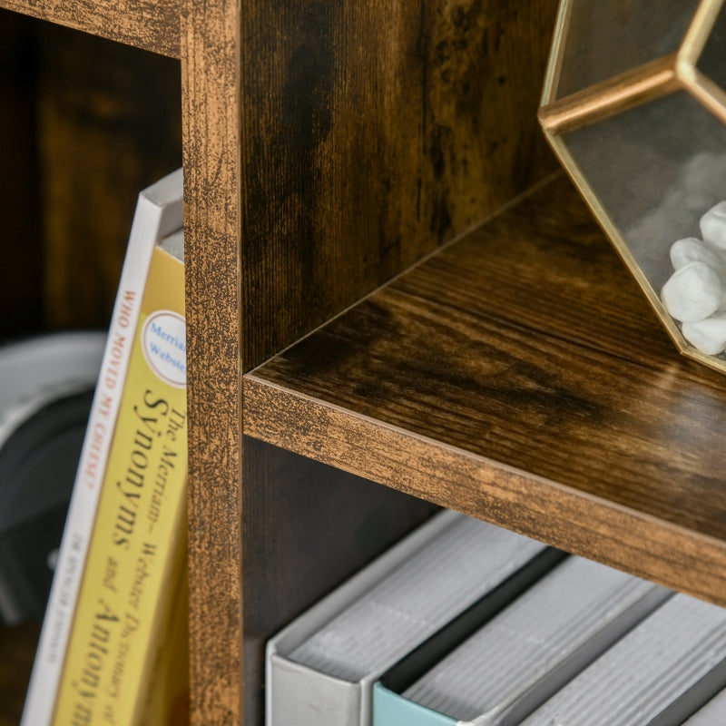 Seven-Compartment Bookcase - Wood-Effect