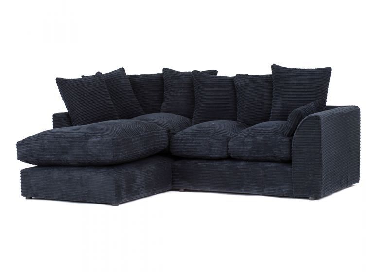 Black cord corner hot sale sofa