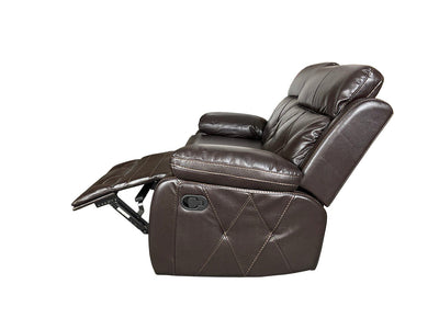 TOBI 3+2 RECLINER AIR LEATHER SOFA - BROWN