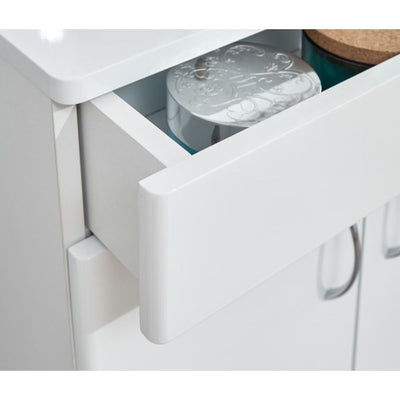 Moritz Two Door One Drawer Cabinet White