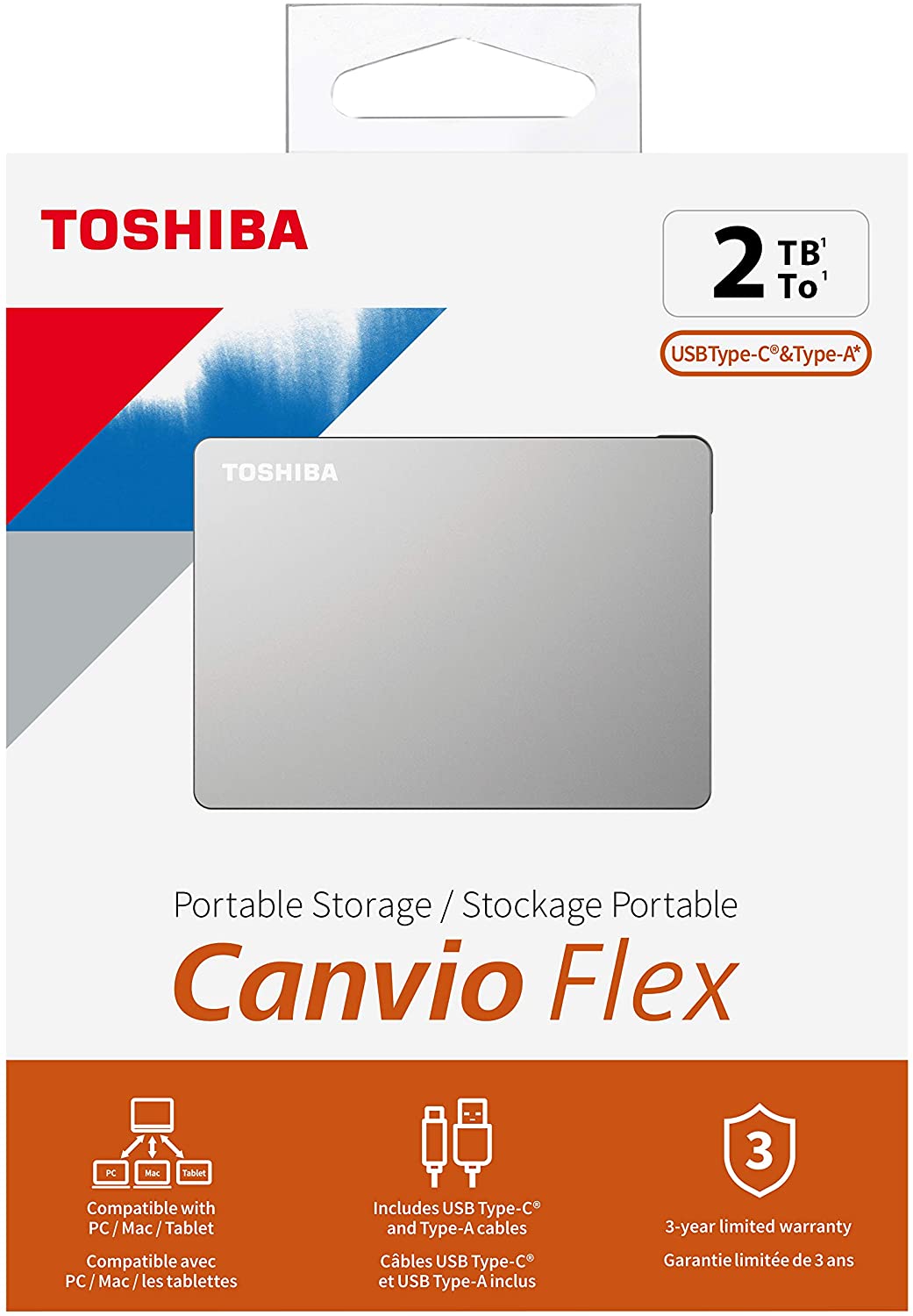 Toshiba 2TB Canvio Flex Portable External Hard Drive for Mac