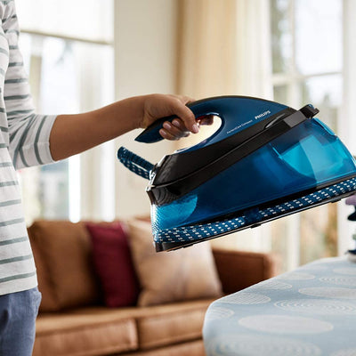 Philips PerfectCare Compact Steam Generator Iron with 420g steam Boost, 2400 W, Blue & Black - GC7846/86