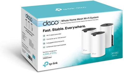 TP-Link Deco S4 AC1200 Whole-Home Mesh Wi-Fi System, Qualcomm CPU, 867Mbps at 5GHz+300Mbps at 2.4GHz, MU-MIMO, Beamforming, Pack of 3