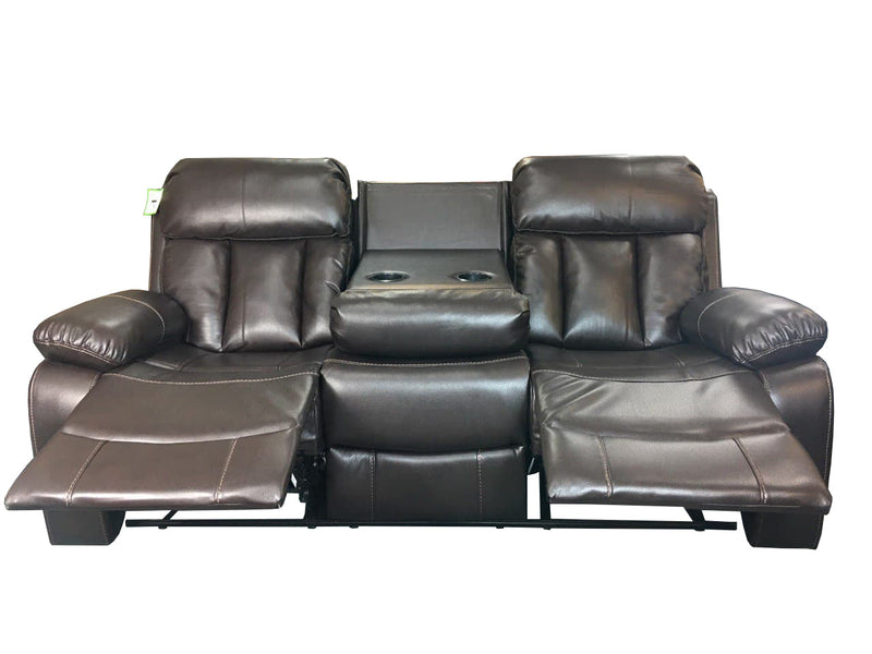 VANCOUVER Recliner 3 Seat Sofa in Leather Air - Chocolate