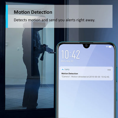TP-Link Tapo Pan/Tilt Smart Security Camera, Indoor CCTV, 360° Rotational Views, No Hub Required, 3MP (2304 × 1296) HD, Night Vision, Tapo C210