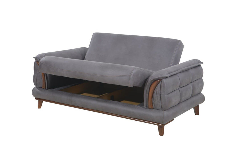 MONACO LUXURY Fabric 3+2 SofaBed - Grey Colour