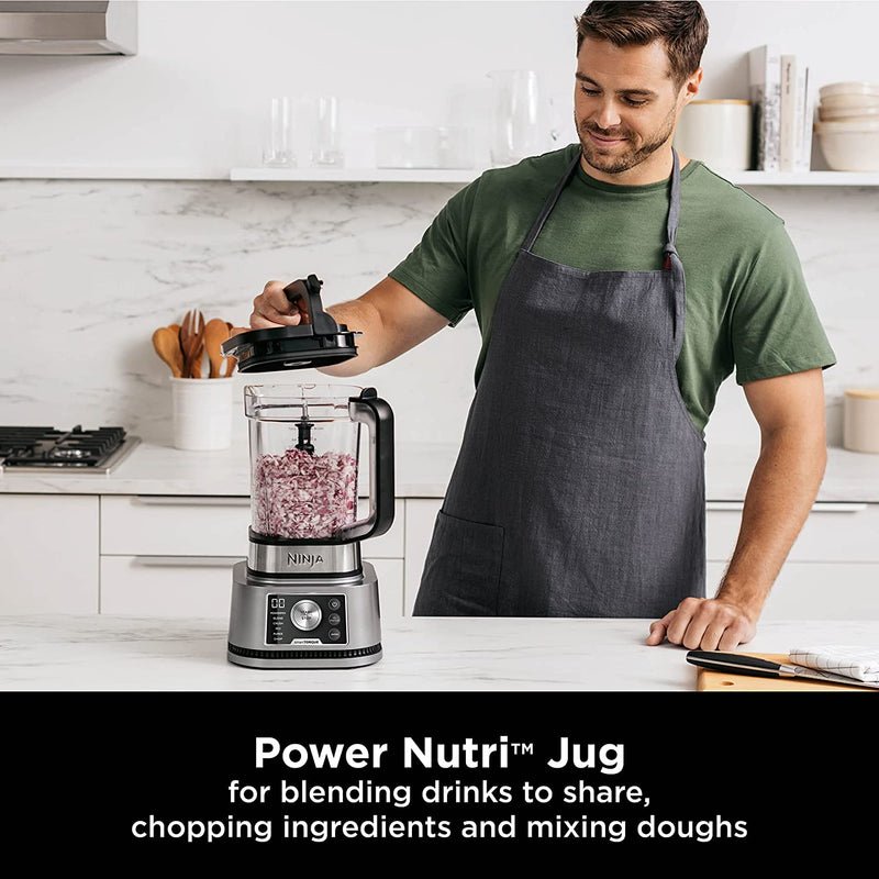 Ninja Foodi Nutri Blender [CB350UK] 3-in-1 Power Nutri Blender, Auto-iQ Technology, 1200W Smart Torque Motor, 2.1L Jug, 700 ml Cup and 400 ml Bowl