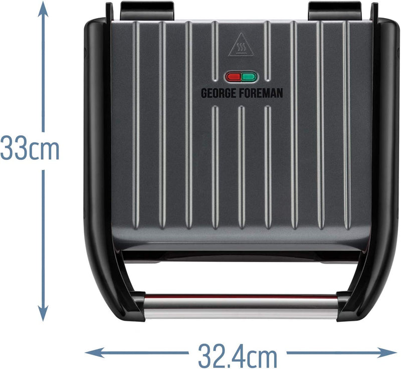 George Foreman Medium Grey Steel Grill 25041