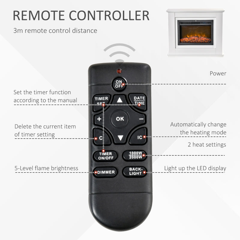 Electric Fireplace Suite With Remote Control