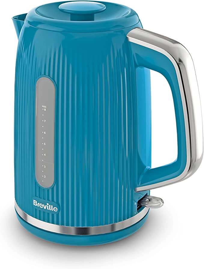 Breville Bold Blue Electric Kettle | 1.7L | 3kW Fast Boil | Blue & Silver Chrome [VKT226]