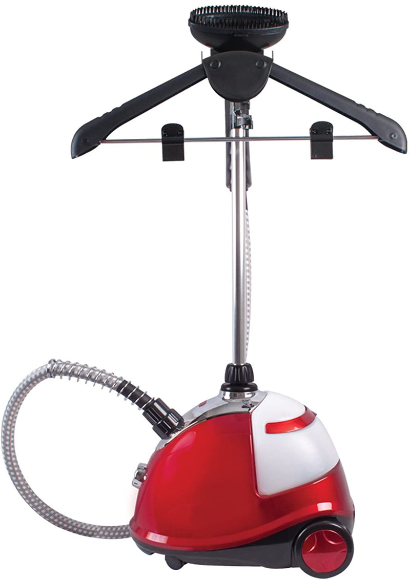 Quest 42320 Upright Garment and Fabric Steamer, 1800 Watt, Plastic, W, Red