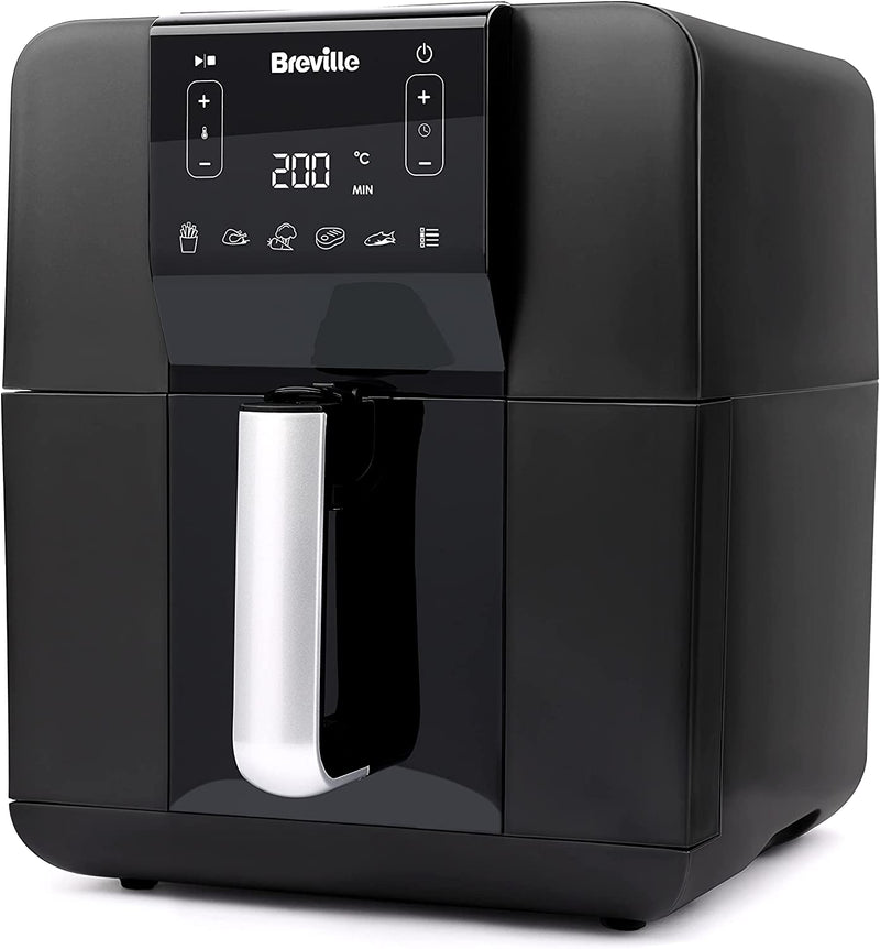 Breville Halo Air Fryer, Digital Air Fryer Oven, 5.5 Litre, Fry, Bake, Roast and Grill, Black [VDF126]