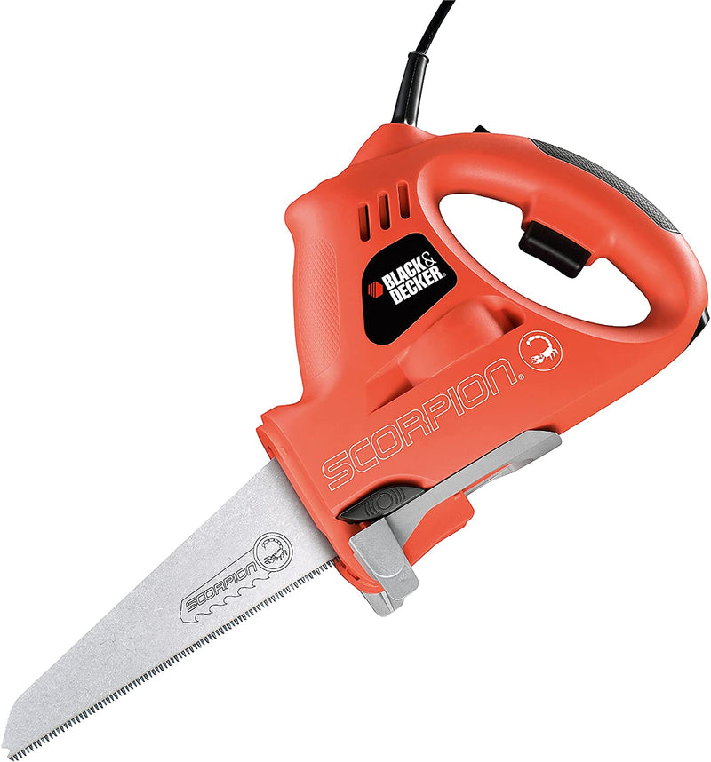 BLACK+DECKER 400 V Scorpion Electric Saw with 3 Blades and 10mm Stroke Length, KS890ECN-GB