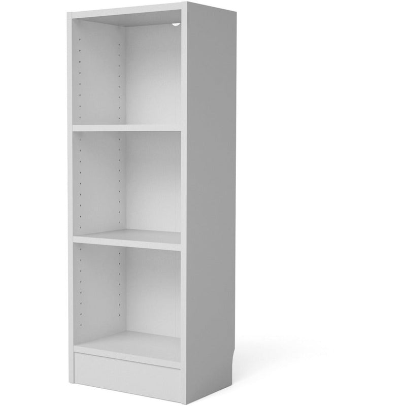 Bassett White Low Narrow Bookcase With 2 Shelves