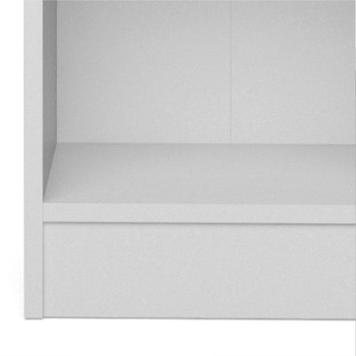 Bassett White Low Narrow Bookcase With 2 Shelves