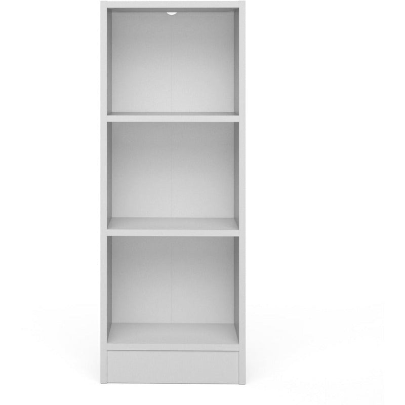 Bassett White Low Narrow Bookcase With 2 Shelves