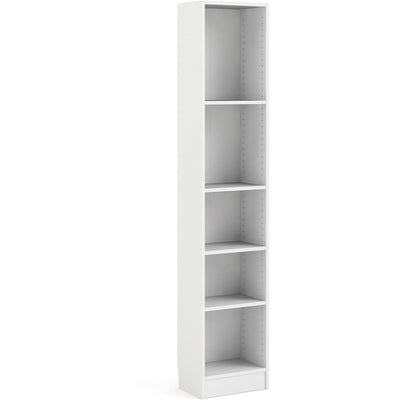 Bassett White Tall Narrow Bookcase With 4 Shelves