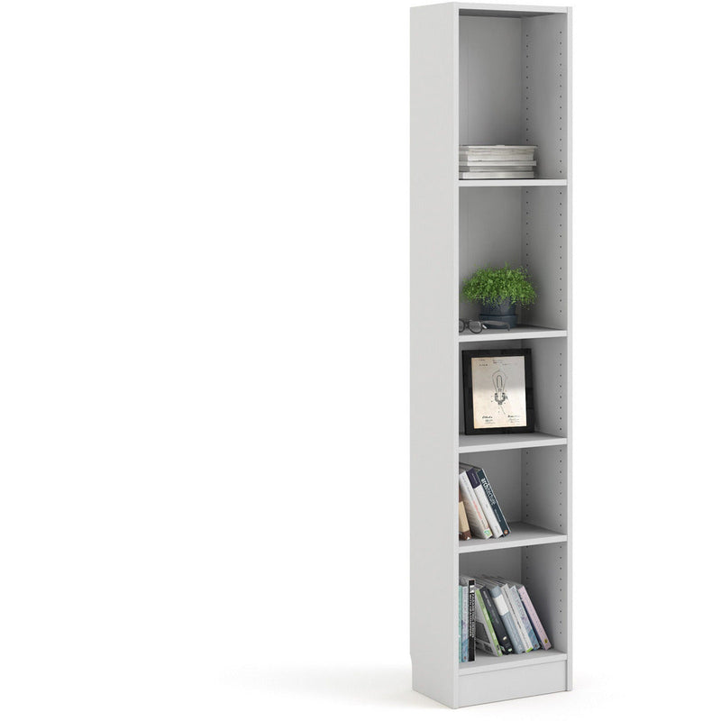 Bassett White Tall Narrow Bookcase With 4 Shelves