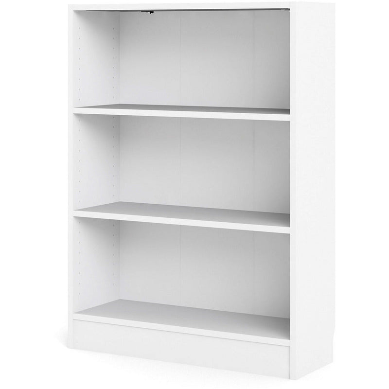 Bassett White Low Wide Bookcase With 2 Shelves