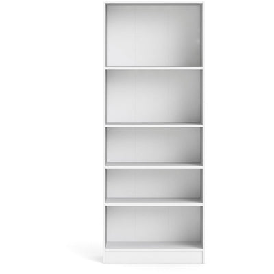 Bassett White Tall Wide Narrow Bookcase With 4 Shelves