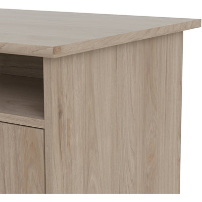 Function Plus Oak 4 Drawer 1 Door Office Desk