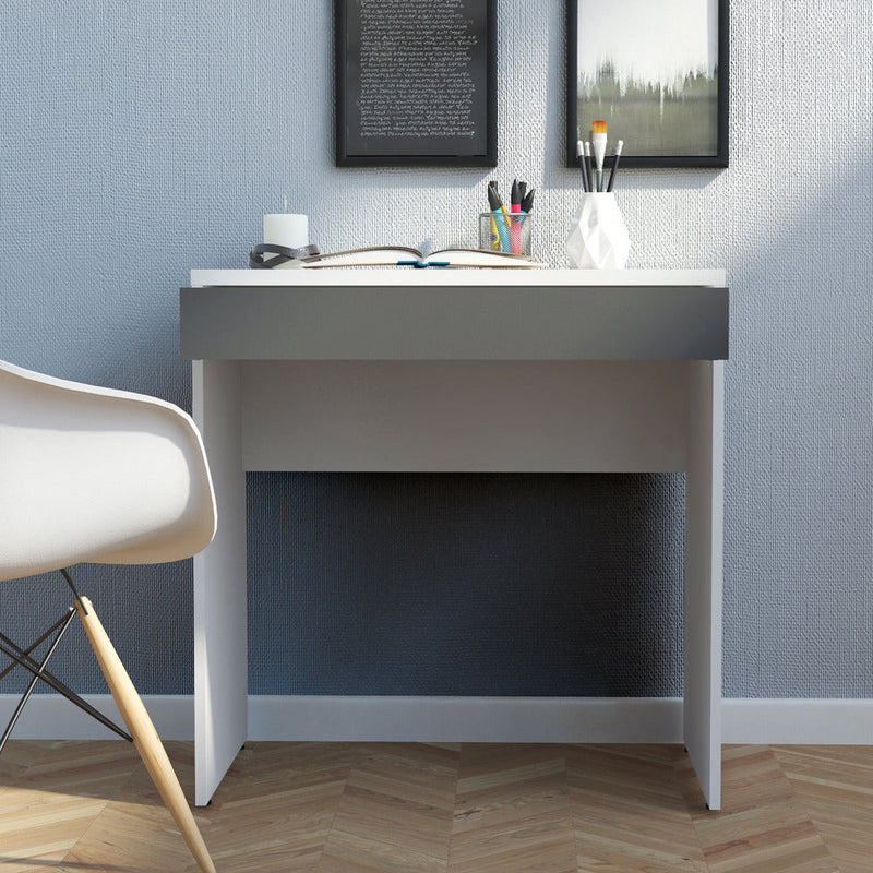 Function Plus White & Grey Desk