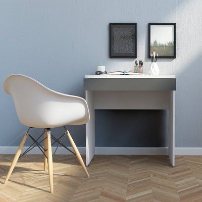 Function Plus White & Grey Desk