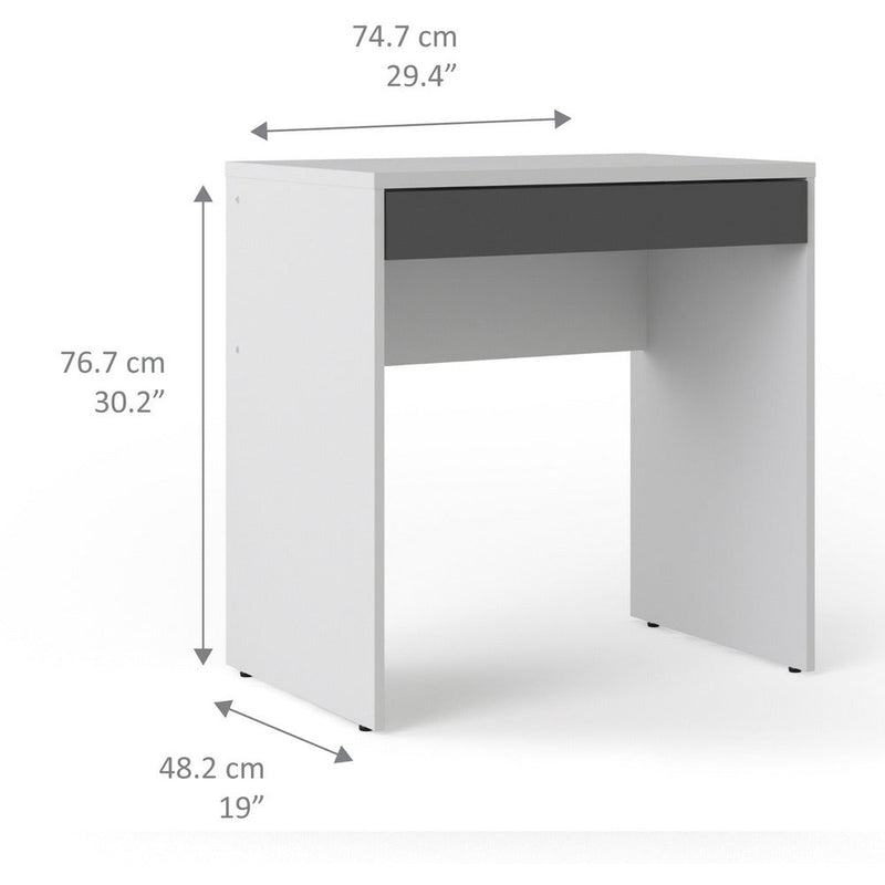 Function Plus White & Grey Desk